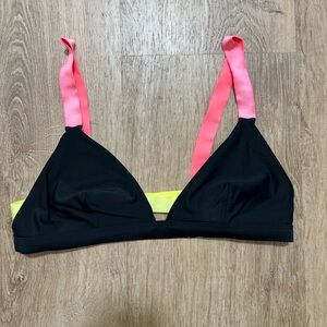 XHILARATION | Black, Pink, Yellow Color-way Bikini Top‎